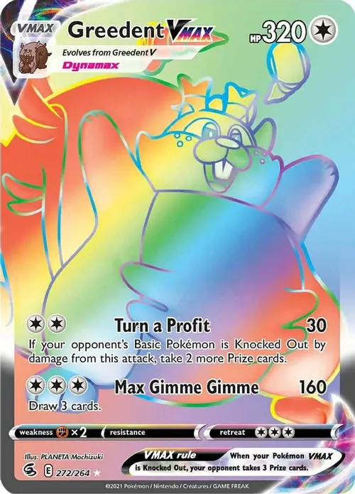Greedent VMAX (Secret) card art