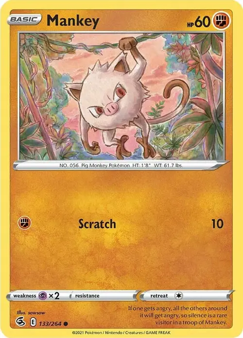 Mankey card art