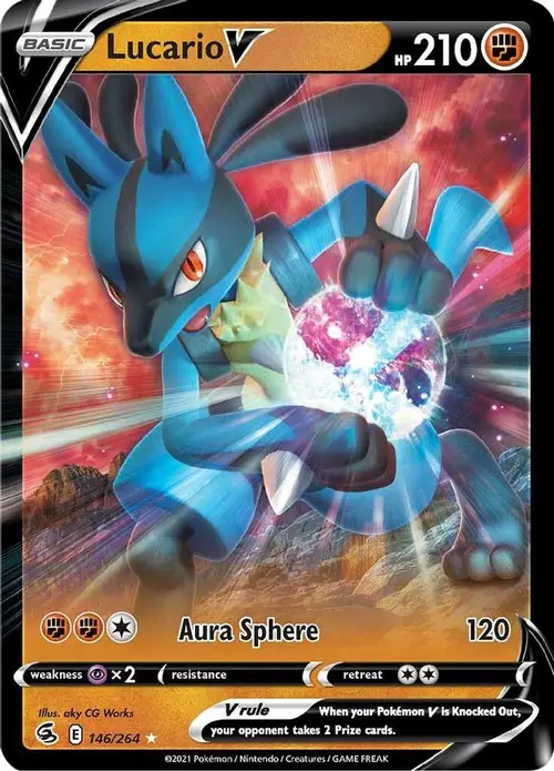 Lucario V card art
