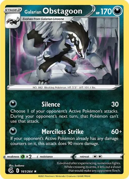 Galarian Obstagoon card art