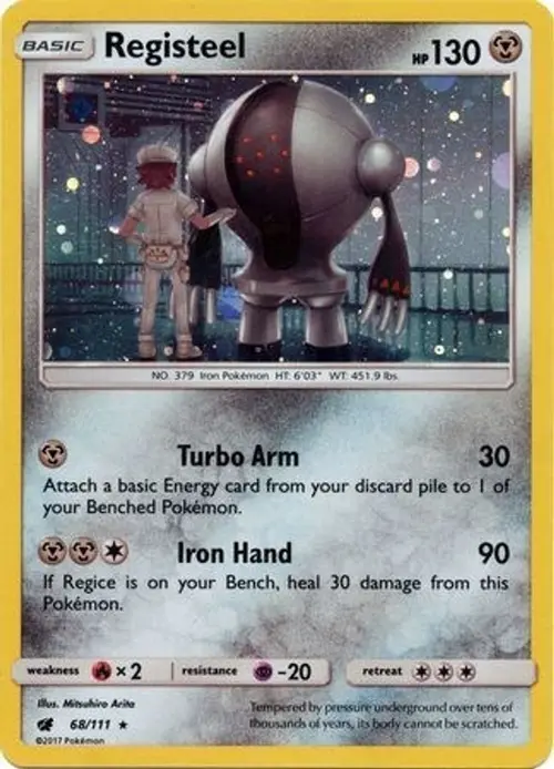 Registeel - 68/111 (Cosmos Holo) card art
