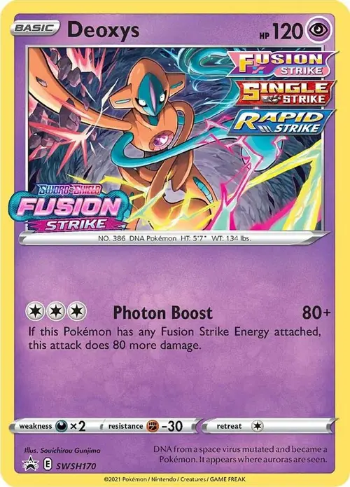 Deoxys - SWSH170 (Prerelease) card art