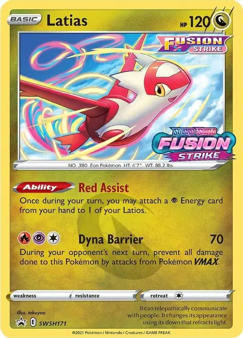Latias - SWSH171 (Prerelease) card art