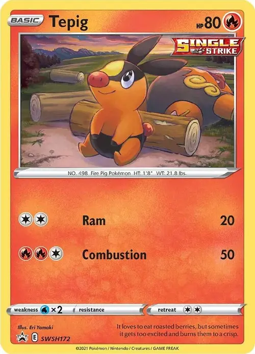 Tepig - SWSH172 card art