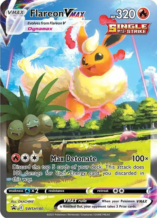 Flareon VMAX - SWSH180 card art