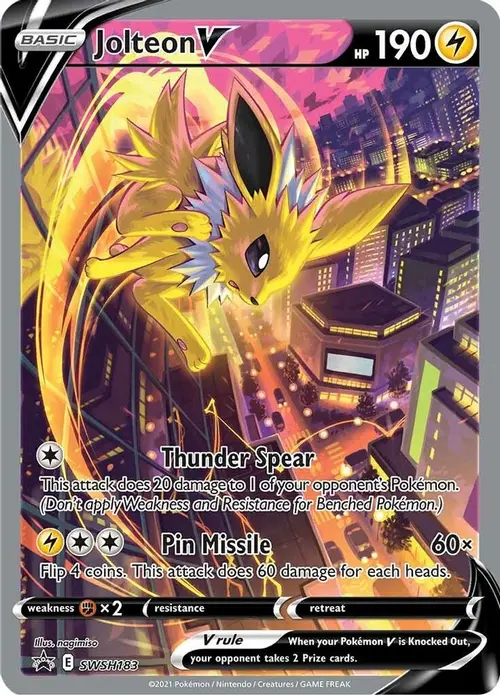 Jolteon V - SWSH183 card art