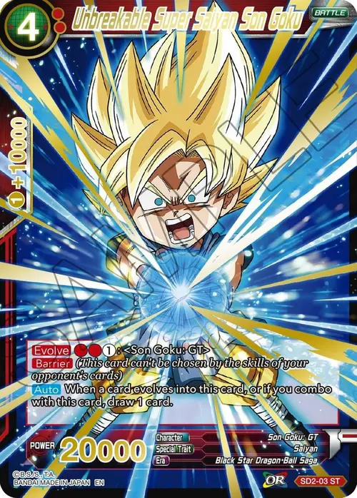 Unbreakable Super Saiyan Son Goku (Gold Stamped) card art