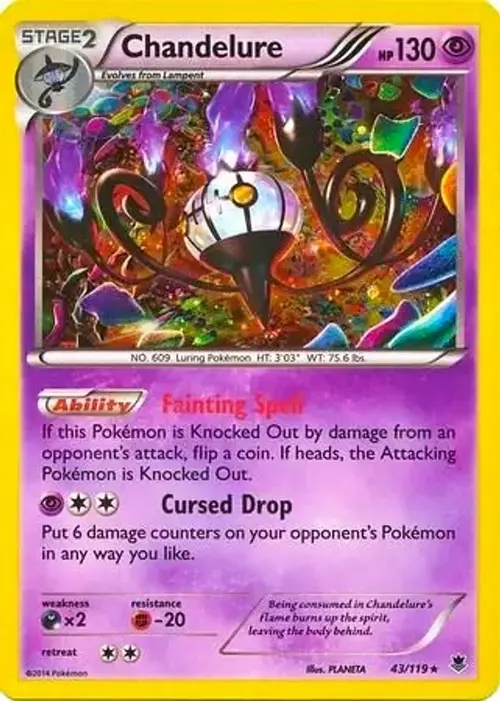 Chandelure - 43/119 (Cosmos Holo) card art