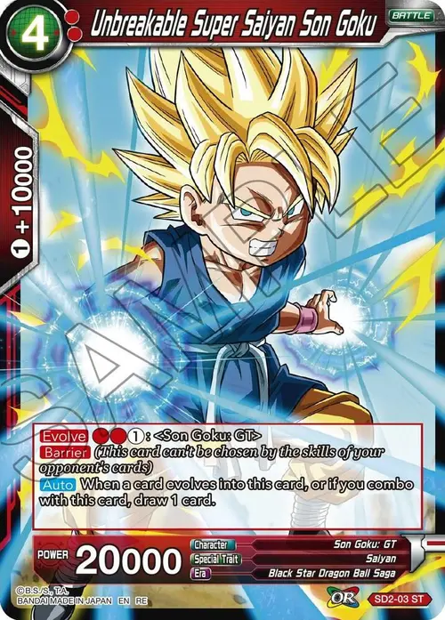 Unbreakable Super Saiyan Son Goku card art