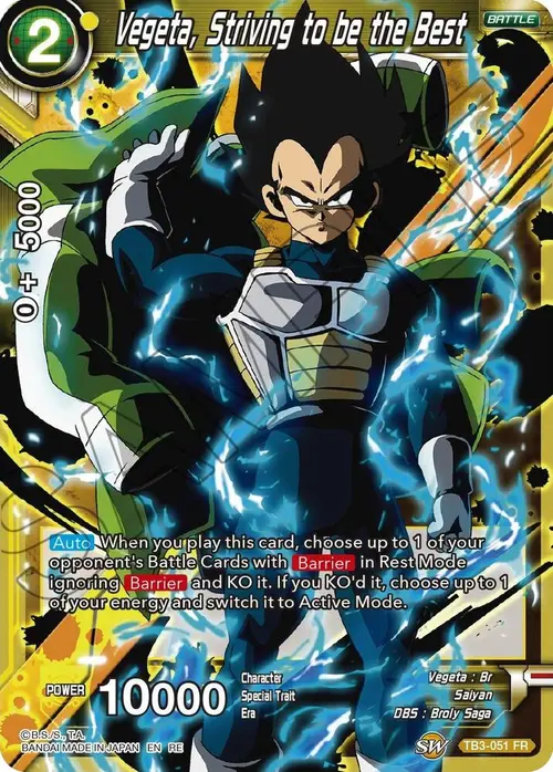 Vegeta, Striving to be the Best card art