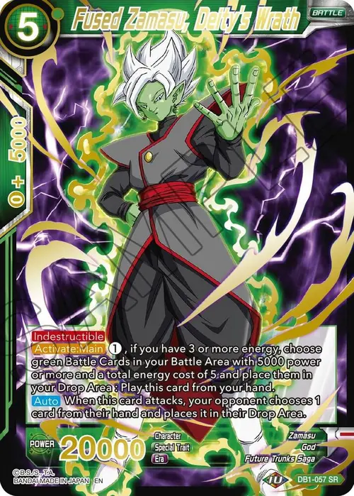 Fused Zamasu, Deity's Wrath (Gold Stamped) card art