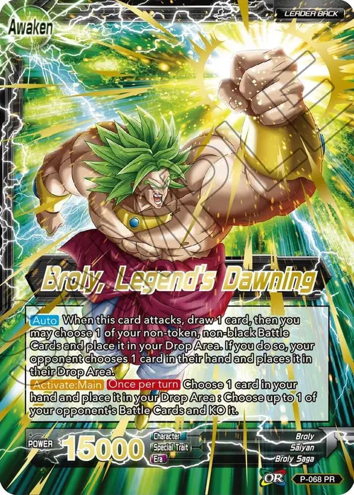 Broly // Broly, Legend's Dawning (Gold Stamped) card art
