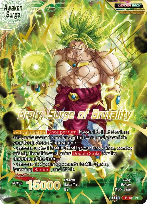 Broly // Broly, Surge of Brutality (Gold Stamped) card art