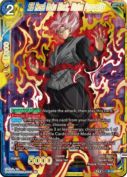 SS Rose Goku Black, Divine Prosperity (Gold Stamped) card art
