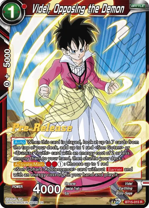 Videl, Opposing the Demon card art