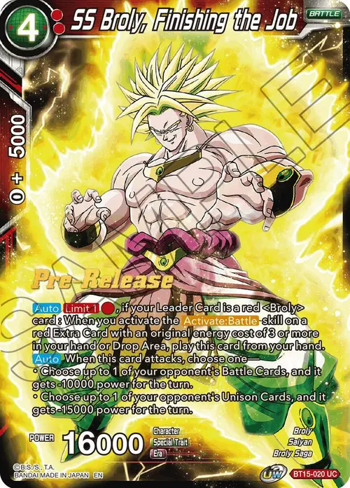 SS Broly, Finishing the Job card art