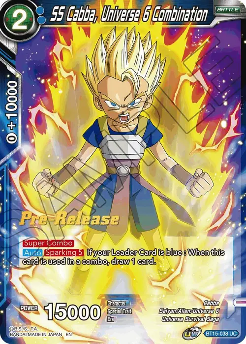 SS Cabba, Universe 6 Combination card art