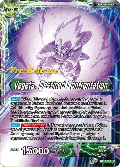 Vegeta // Vegeta, Destined Confrontation card art