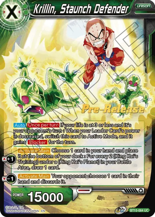 Krillin, Staunch Defender card art