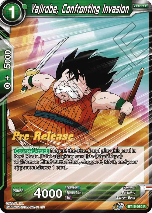 Yajirobe, Confronting Invasion card art