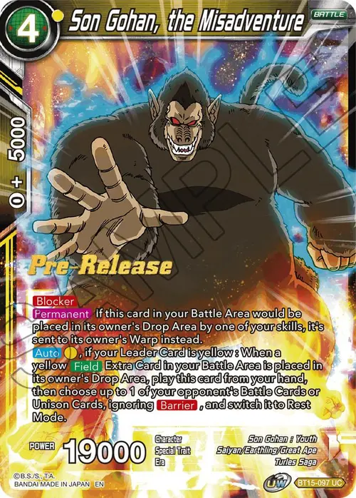 Son Gohan, the Misadventure card art