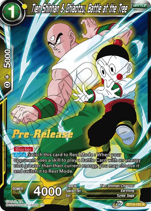 Tien Shinhan & Chiaotzu, Battle at the Tree card art