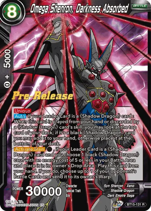 Omega Shenron, Darkness Absorbed card art