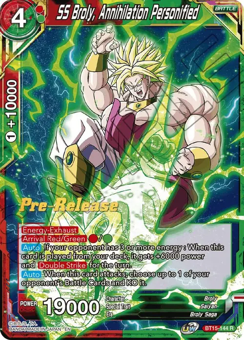 SS Broly, Annihilation Personified card art