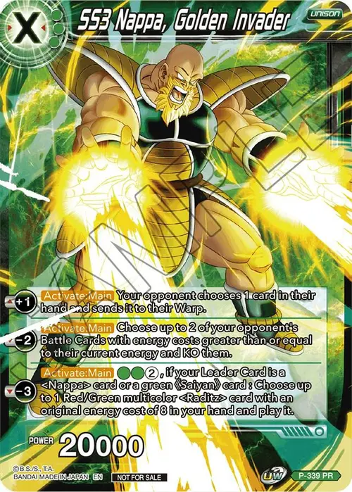 SS3 Nappa, Golden Invader card art