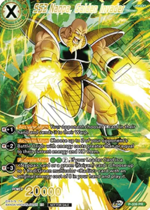 SS3 Nappa, Golden Invader (Gold Stamped) card art