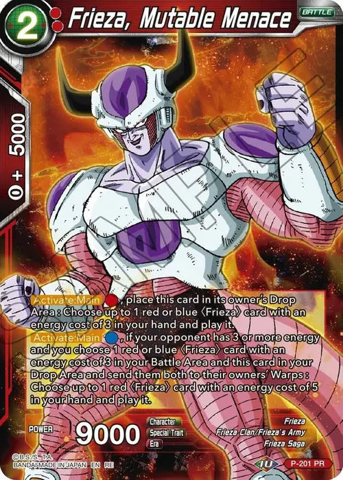 Frieza, Mutable Menace card art