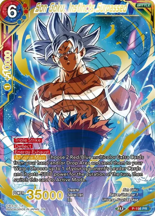 Son Goku, Instincts Surpassed (Gold Stamped) card art