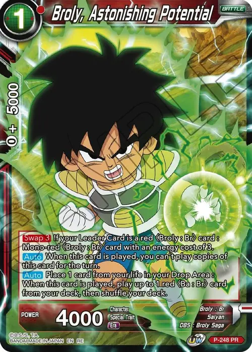 Broly, Astonishing Potential card art