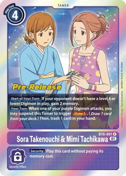 Sora Takenouchi & Mimi Tachikawa card art