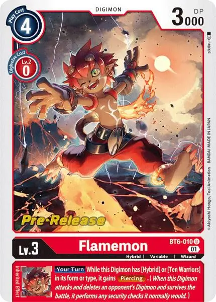 Flamemon card art