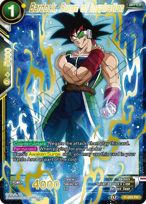 Bardock, Surge of Inspiration (Gold Stamped) card art