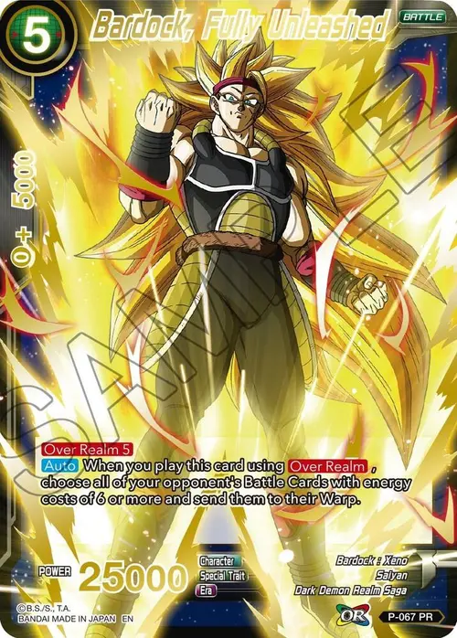 Bardock, Fully Unleashed (Gold Stamped) card art