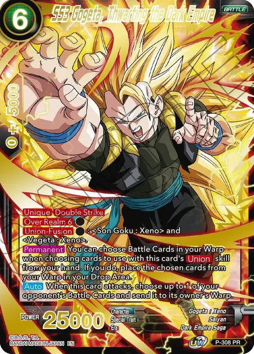 SS3 Gogeta, Thwarting the Dark Empire (Gold Stamped) card art