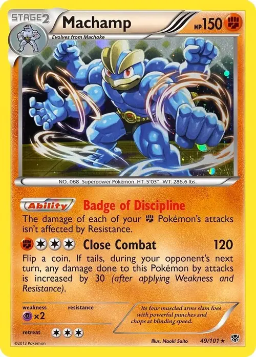 Machamp - 49/101 (Cosmos Holo) card art