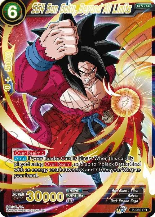 SS4 Son Goku, Beyond All Limits (Gold Stamped) card art