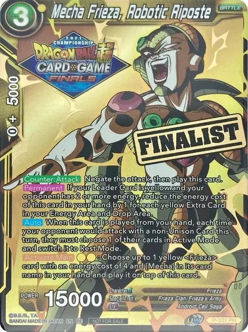 Mecha Frieza, Robotic Riposte (Championship 2021 Vault Set) (Finalist Gold Stamped) card art