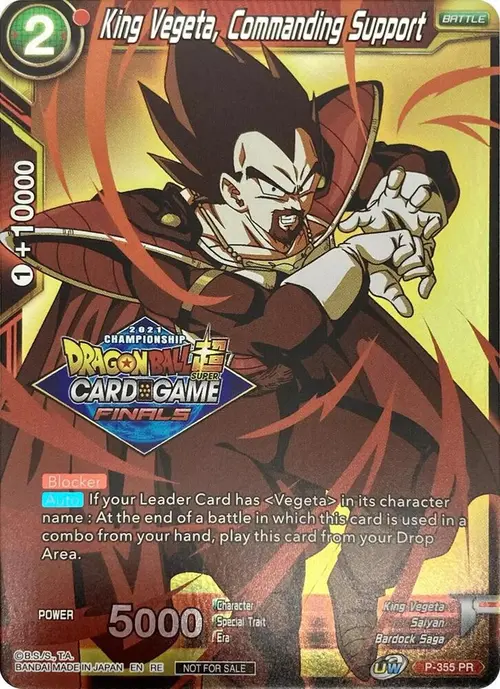 King Vegeta, Commanding Support (Championship Pack 2021 Vault Set) card art
