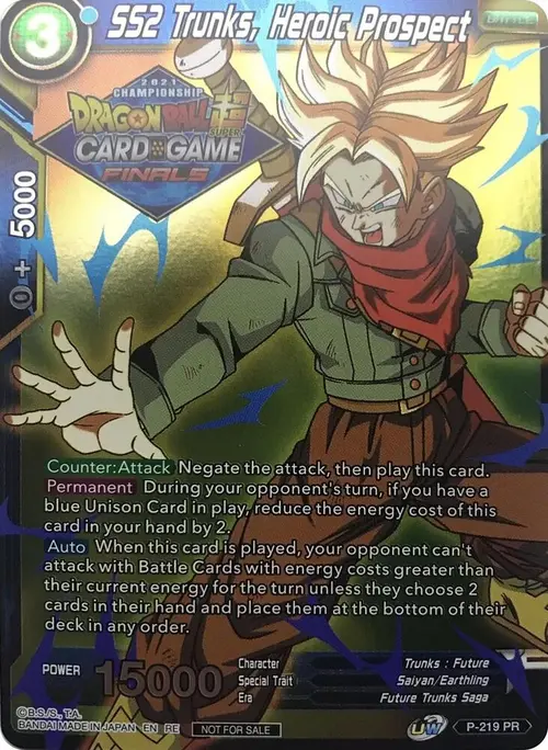 SS2 Trunks, Heroic Prospect (2021 Tournament Pack Vault Set) card art