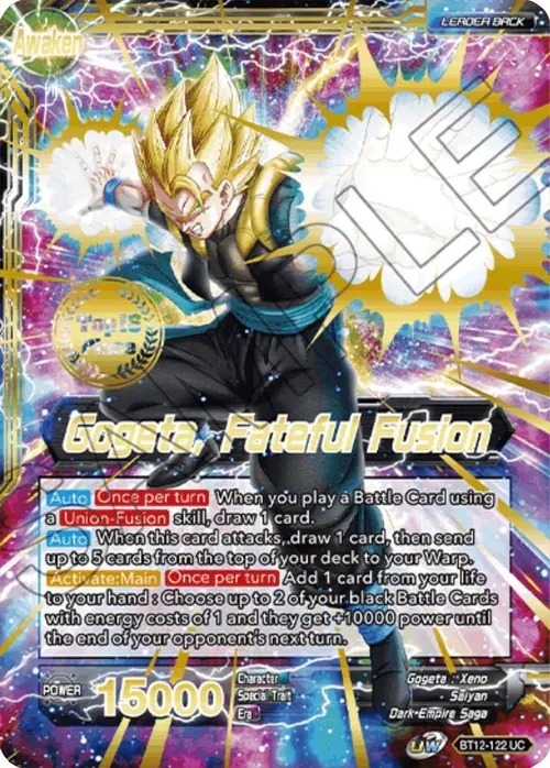 Son Goku & Vegeta // Gogeta, Fateful Fusion (2021 Championship Top 16) card art