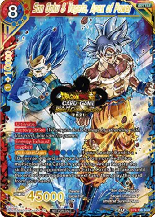 Son Goku & Vegeta, Apex of Power (World Championship 2021) card art