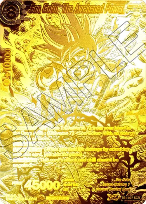 Son Goku, The Awakened Power (2021 World Championship) (Metal Gold Foil) card art
