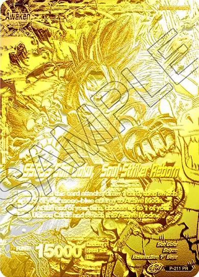 Super Saiyan God Son Goku // SSGSS Son Goku, Soul Striker Reborn (2021 World Championship) (Metal Gold Foil) card art