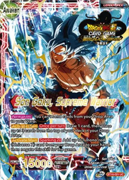 Son Goku // Son Goku, Supreme Warrior (2021 Championship 1st Place) card art