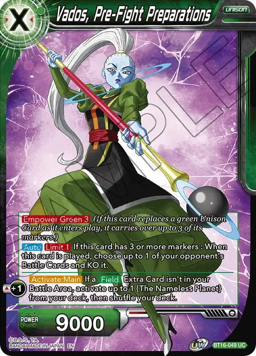Vados, Pre-Fight Preparations card art