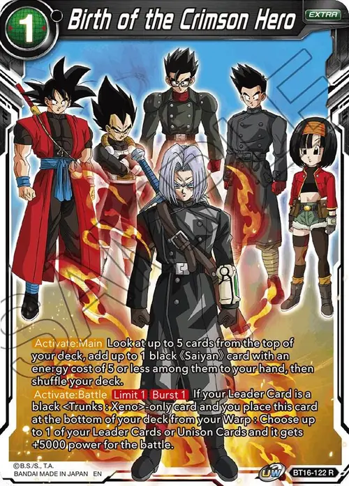 Birth of the Crimson Hero card art
